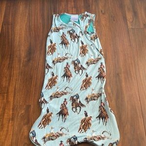 Posh Peanut Cowboy Print Sleep Sack - Blue and Brown